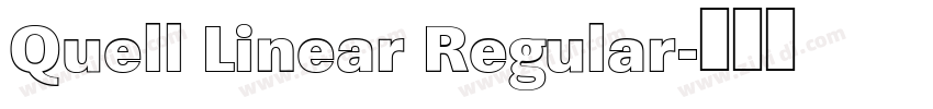Quell Linear Regular字体转换